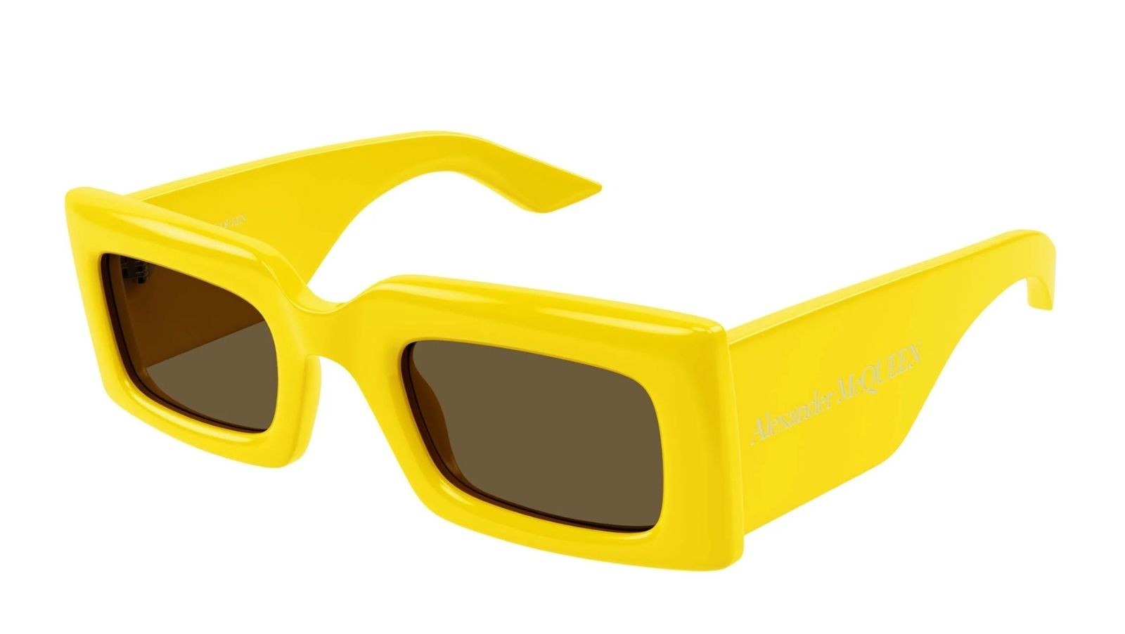 Occhiali da sole donna Luxury Alexander Mcqueen AM0433S 004 yellow yellow brown nuova collezione