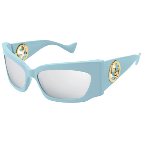 Occhiali da sole donna Luxury Gucci GG1412S light blue silver (005) nuova collezione 2