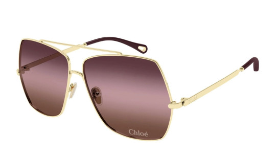 Occhiali da sole donna Luxury Chloé CH0278S 003 gold gold red nuova collezione