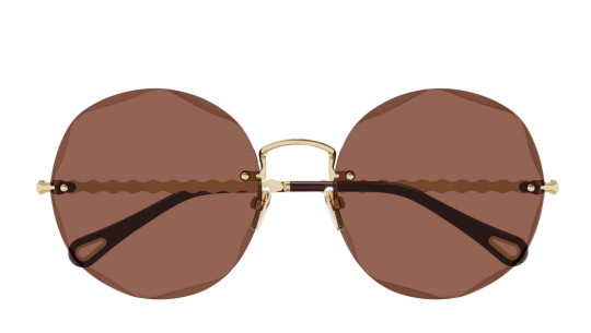 Occhiali da sole donna Luxury Chloé CH0254S 002 gold gold red nuova collezione