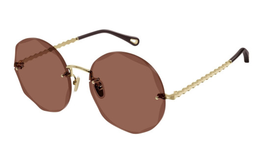 Occhiali da sole donna Luxury Chloé CH0254S 002 gold gold red nuova collezione