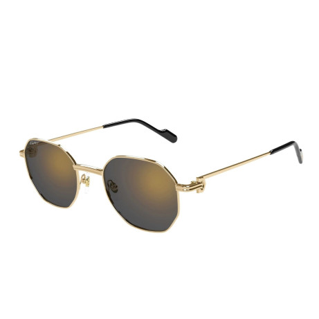 Occhiali da sole uomo donna Luxury Cartier CT0500S 001 gold gold grey nuova collezione 2