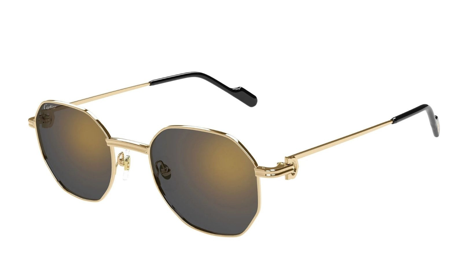Occhiali da sole uomo donna Luxury Cartier CT0500S 001 gold gold grey nuova collezione