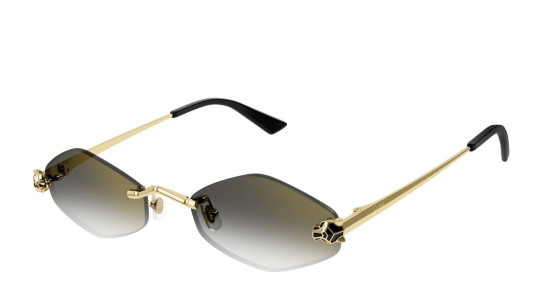 Occhiali da sole donna Luxury Cartier CT0433S 001 gold gold grey nuova collezione