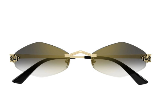 Occhiali da sole donna Luxury Cartier CT0433S 001 gold gold grey nuova collezione