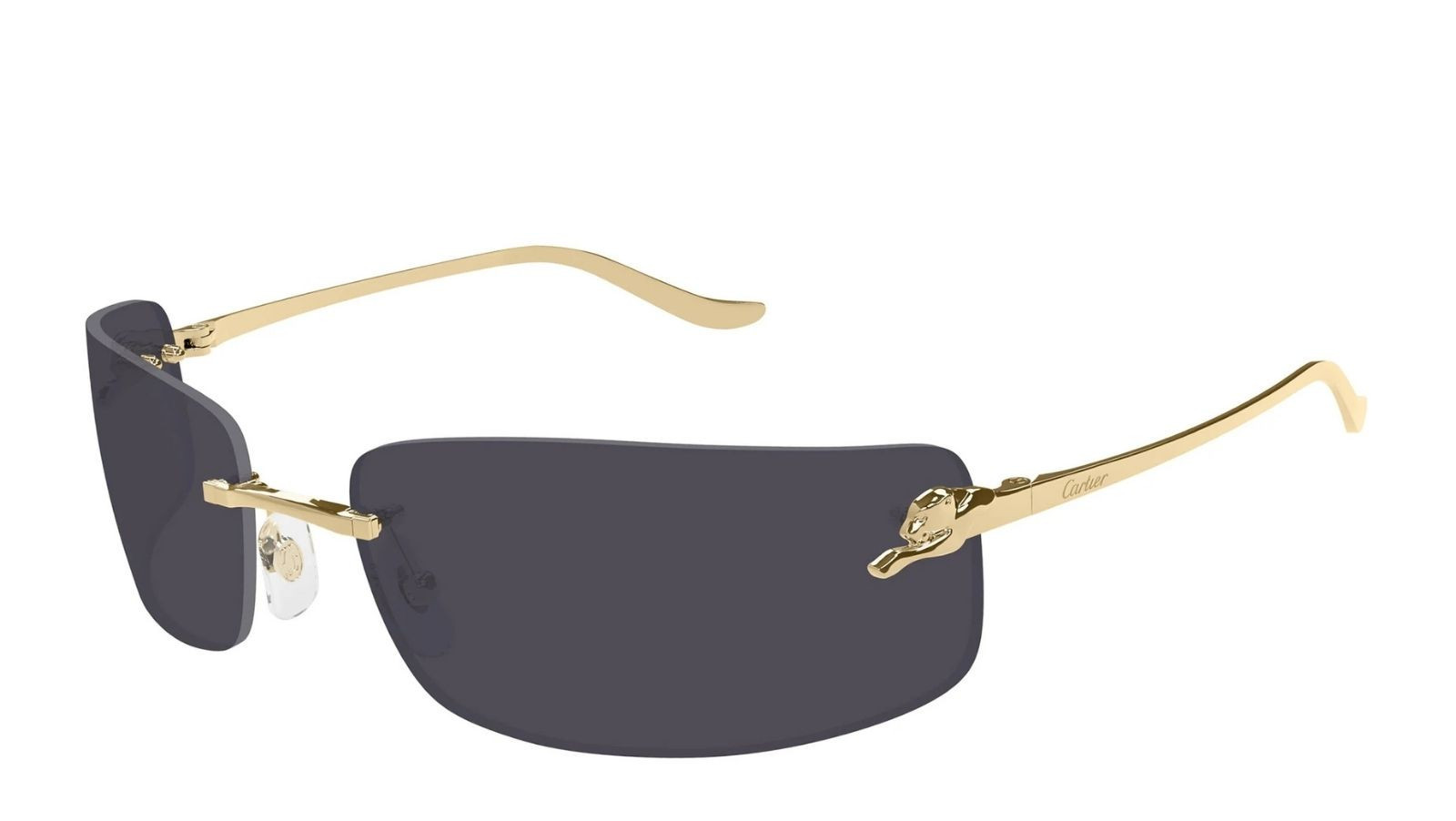 Occhiali da sole uomo donna Luxury Cartier CT0503S 001 gold gold grey nuova collezione