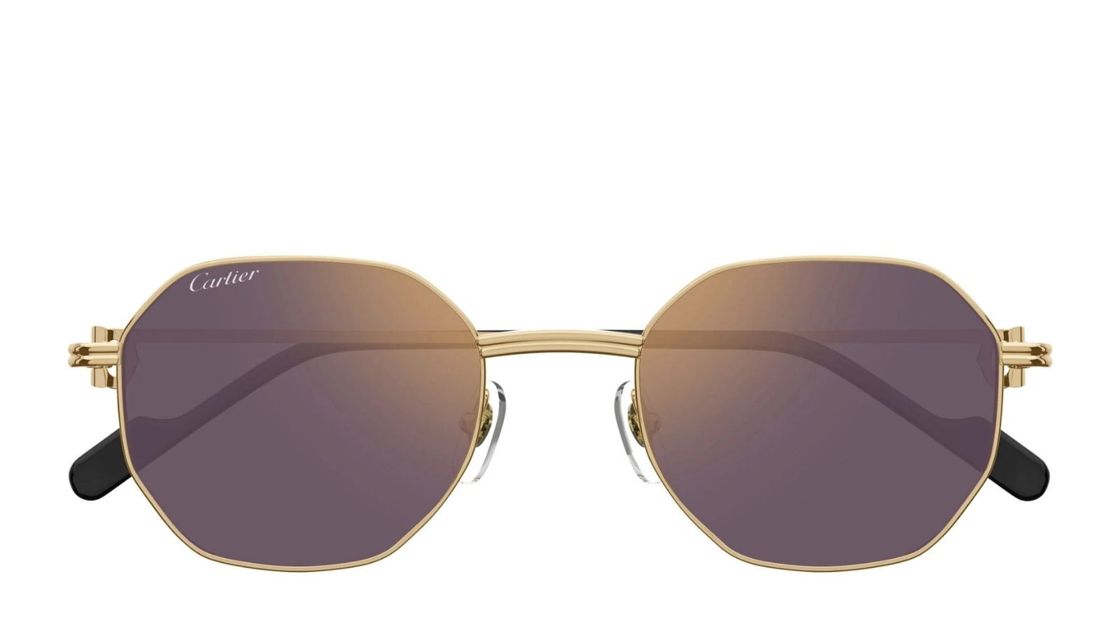 Occhiali da sole uomo donna Luxury Cartier CT0500S 004 gold gold violet nuova collezione