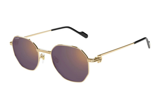 Occhiali da sole uomo donna Luxury Cartier CT0500S 004 gold gold violet nuova collezione