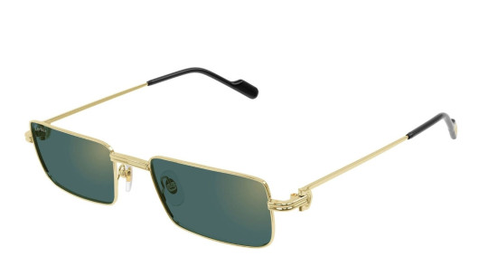 Occhiali da sole uomo donna Luxury Cartier CT0501S 003 gold gold green nuova collezione