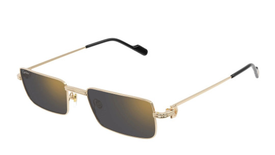 Occhiali da sole uomo donna Luxury Cartier CT0501S 001 gold gold grey nuova collezione