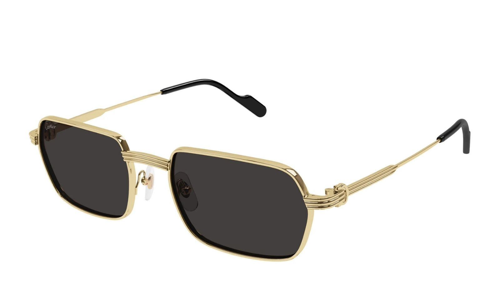 Occhiali da sole uomo Luxury Cartier CT0463S 001 gold gold grey nuova collezione