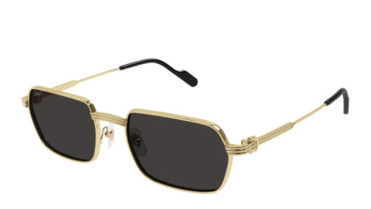 Occhiali da sole uomo Luxury Cartier CT0463S 001 gold gold grey nuova collezione