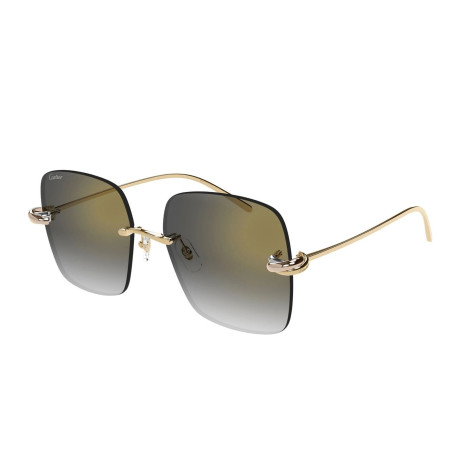 Occhiali da sole donna Luxury Cartier CT0508S 001 gold gold grey nuova collezione 2
