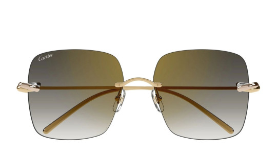 Occhiali da sole donna Luxury Cartier CT0508S 001 gold gold grey nuova collezione