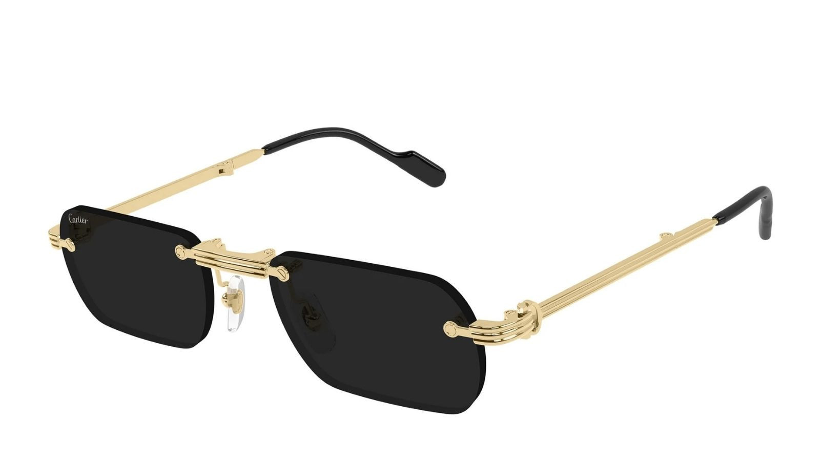 Occhiali da sole uomo Luxury Cartier CT0499S 001 gold gold grey nuova collezione