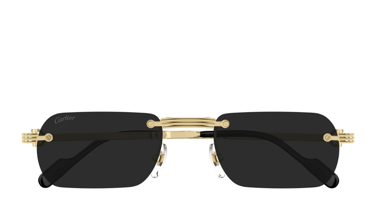 Occhiali da sole uomo Luxury Cartier CT0499S 001 gold gold grey nuova collezione