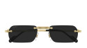 Occhiali da sole uomo Luxury Cartier CT0499S 001 gold gold grey nuova collezione