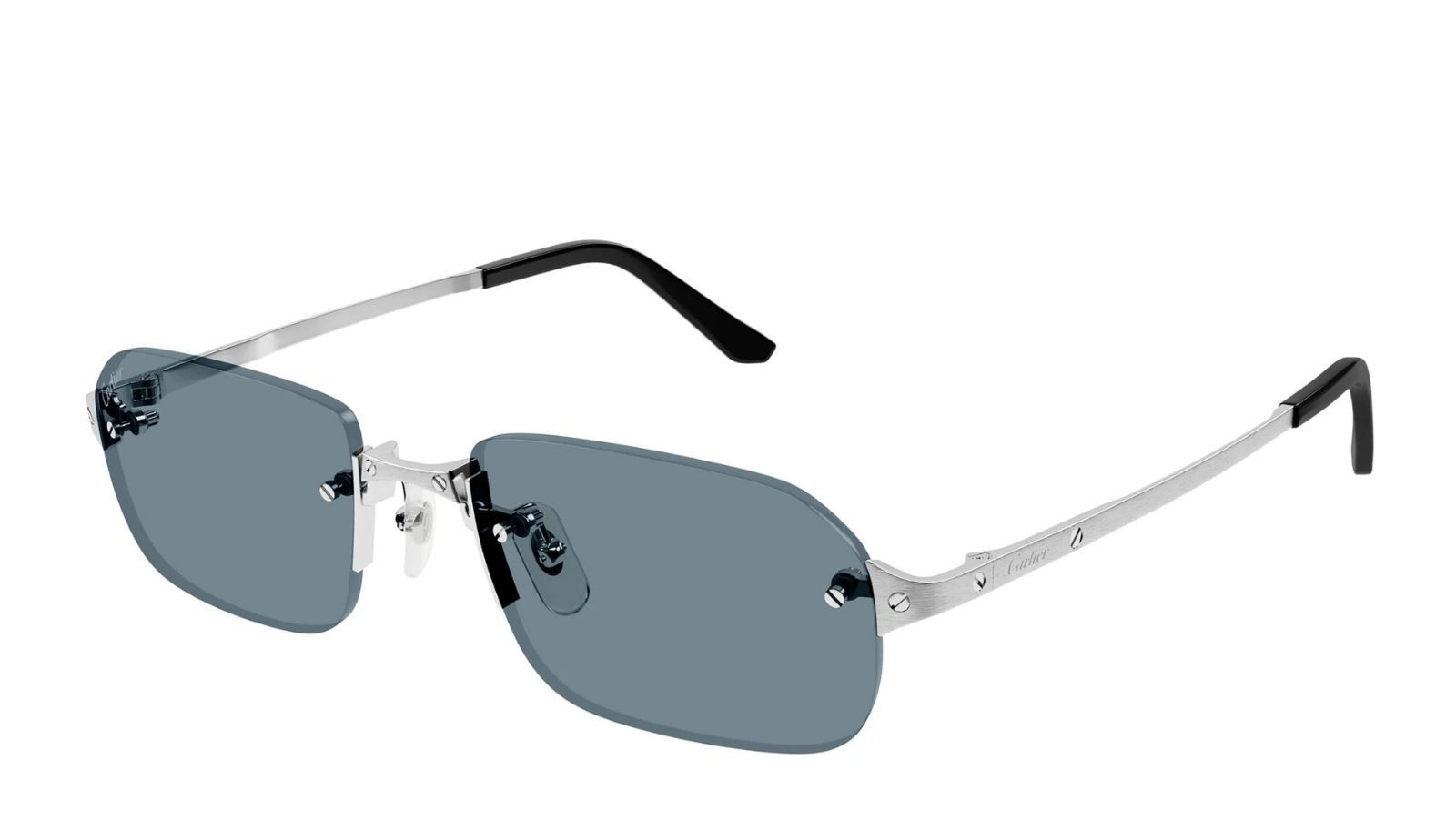 Occhiali da sole uomo Luxury Cartier CT0460S 003 silver silver light b nuova collezione