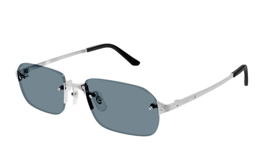 Occhiali da sole uomo Luxury Cartier CT0460S 003 silver silver light b nuova collezione