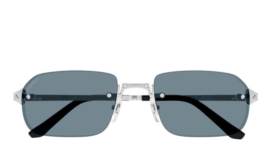 Occhiali da sole uomo Luxury Cartier CT0460S 003 silver silver light b nuova collezione