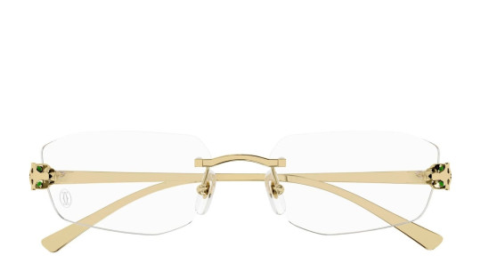 Occhiali da vista donna Luxury Cartier CT0494O 001 gold gold nuova collezione