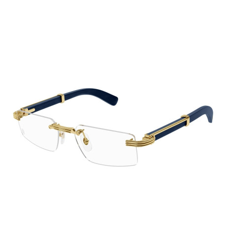 Occhiali da vista uomo Luxury Cartier CT0485O 004 gold blue nuova collezione 2