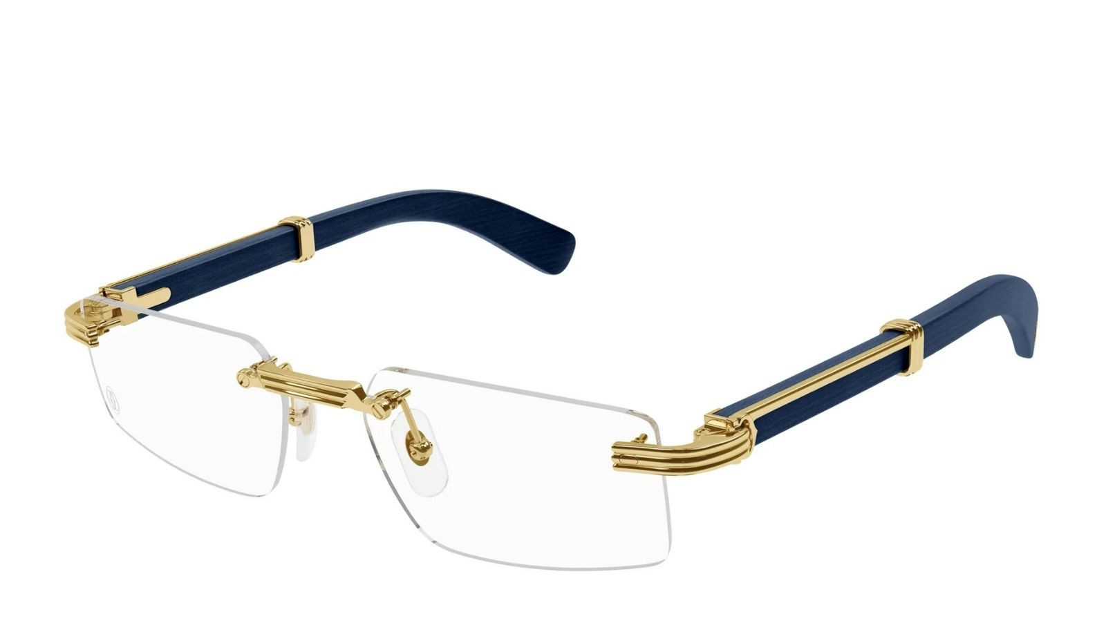 Occhiali da vista uomo Luxury Cartier CT0485O 004 gold blue nuova collezione