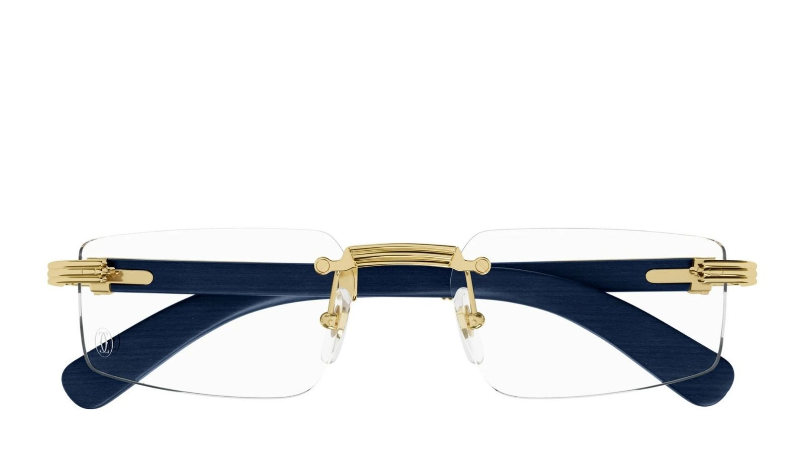 Occhiali da vista uomo Luxury Cartier CT0485O 004 gold blue nuova collezione