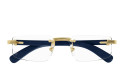 Occhiali da vista uomo Luxury Cartier CT0485O 004 gold blue nuova collezione