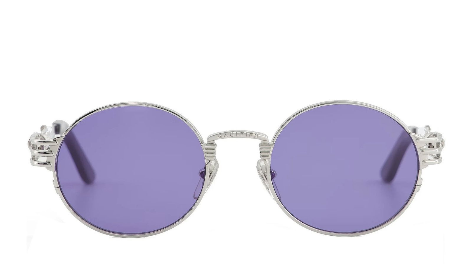 Occhiali da sole donna Luxury Jean Paul Gaultier Double ressort silver c91 nuova collezione