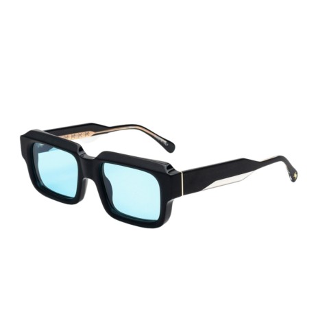 Occhiali da sole uomo donna Luxury Bustout BEN - NERO OPACO - SC010 AZZURRO nuova collezione 2