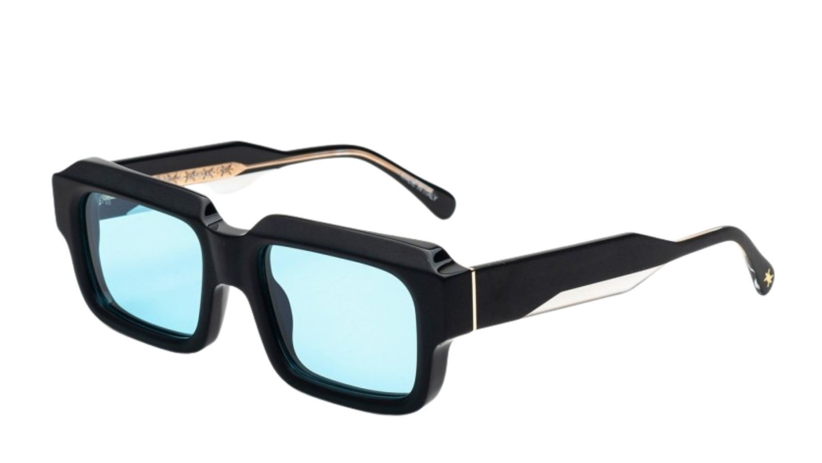 Occhiali da sole uomo donna Luxury Bustout BEN - NERO OPACO - SC010 AZZURRO nuova collezione