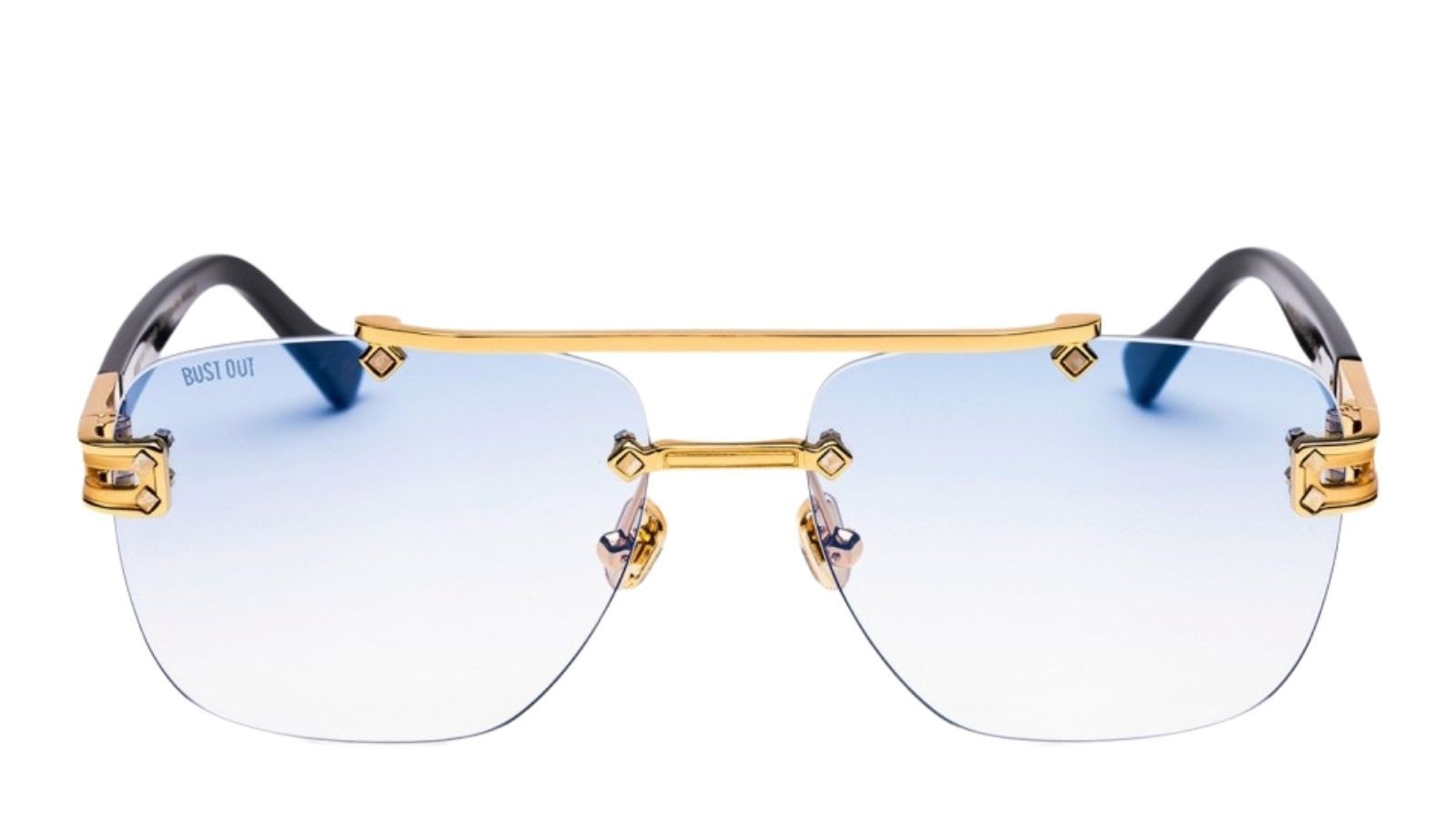 Occhiali da sole uomo donna Luxury Bustout PABLO - ORO/NERO SN003 AZZ nuova collezione