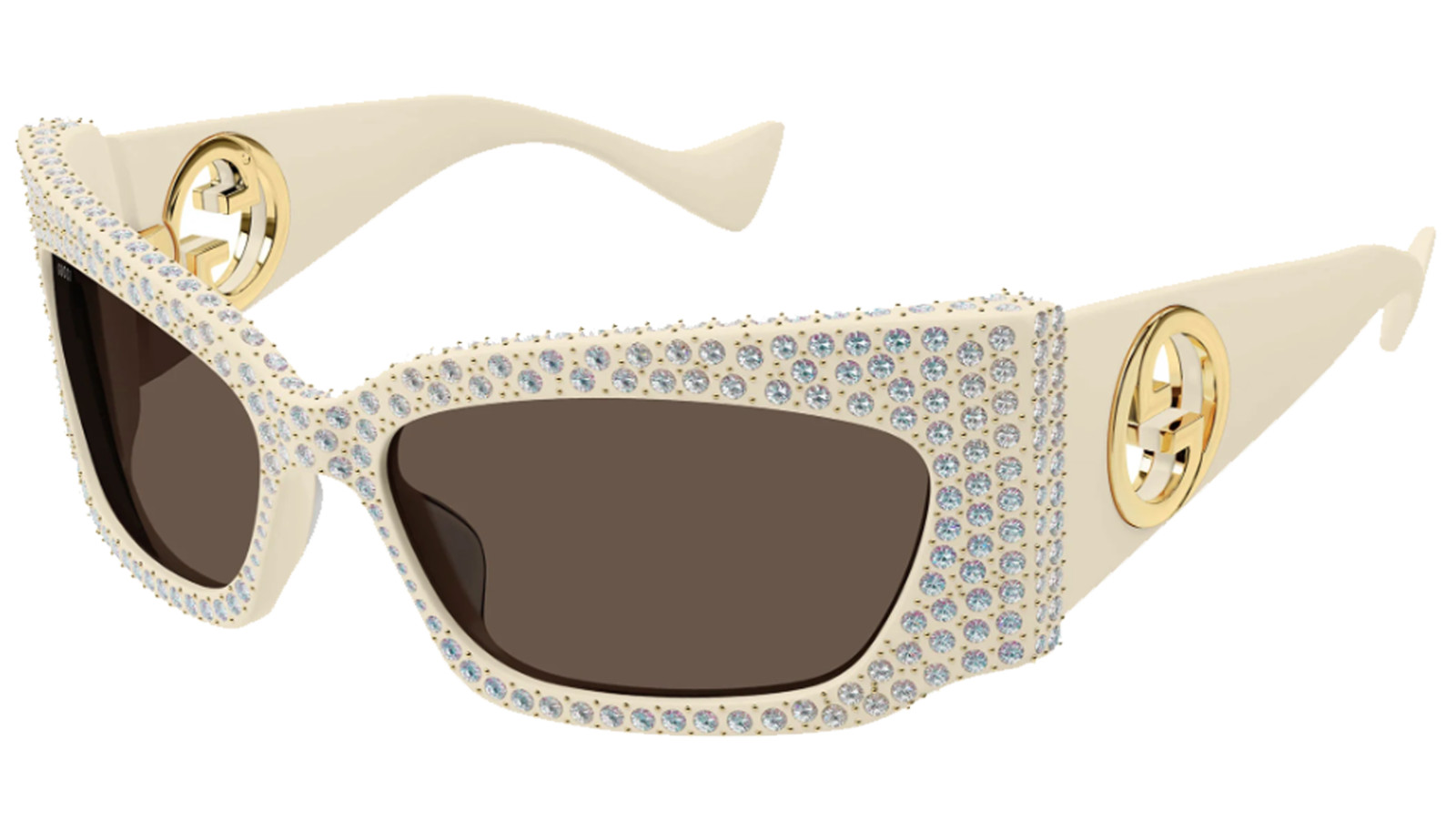 Occhiali da sole donna Luxury Gucci GG1412S ivory brown (002) nuova collezione