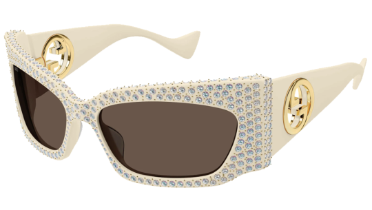 Luxury women s sunglasses Gucci GG1412S ivory brown (002) new collection