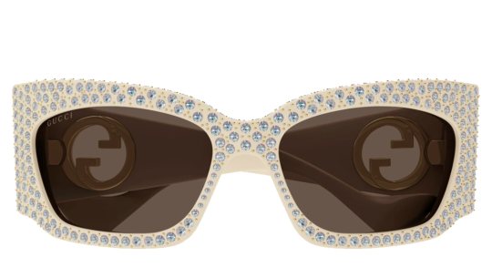 Luxury women s sunglasses Gucci GG1412S ivory brown (002) new collection Luxury women s sunglasses Gucci GG1412S ivory brown (002) new collection
