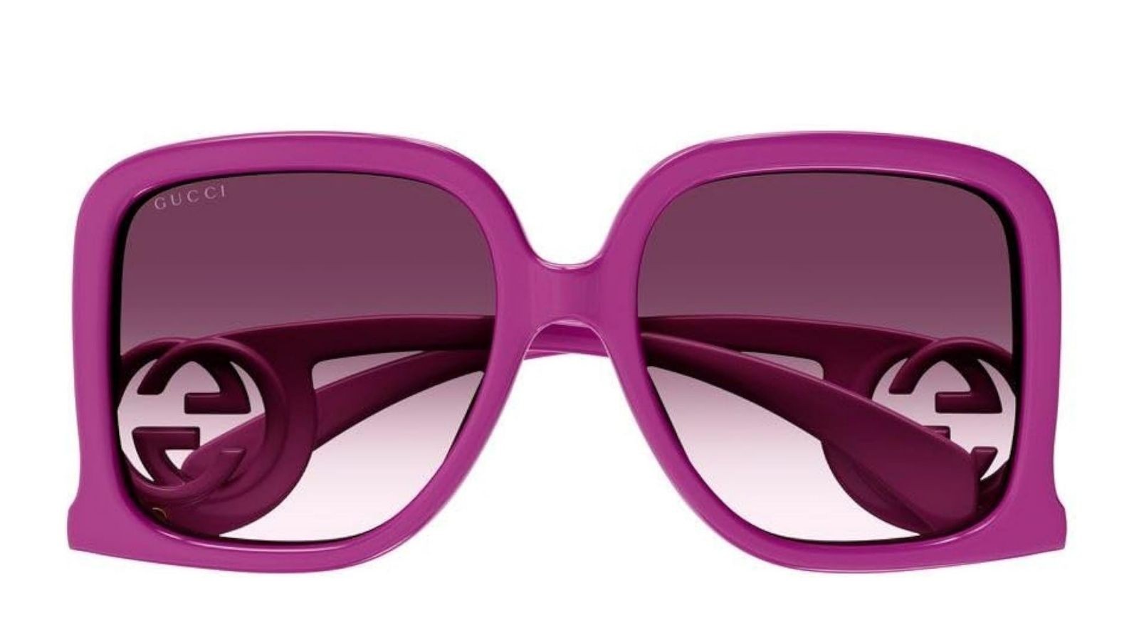 Occhiali da sole donna Luxury Gucci GG1326S 004 fuchsia fuchsia viole nuova collezione