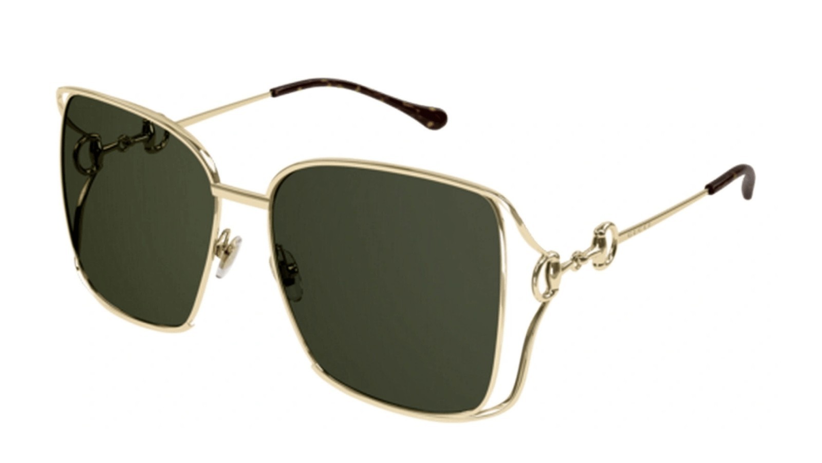 Occhiali da sole donna Luxury Gucci GG1020S 003 gold gold green nuova collezione