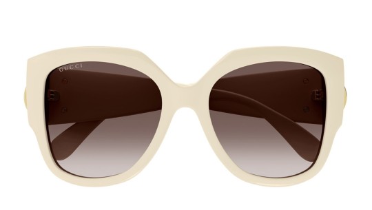 Occhiali da sole donna Luxury Gucci GG1407S 004 ivory ivory brown nuova collezione