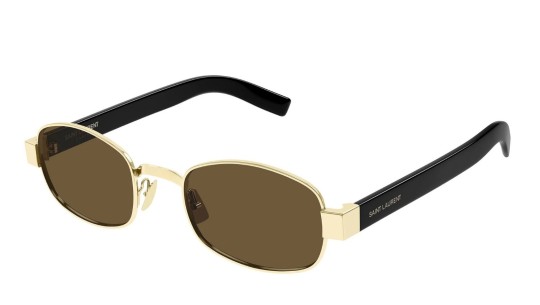 Occhiali da sole unisex Luxury Saint Laurent SL 706 001 gold black brown nuova collezione