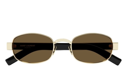 Occhiali da sole unisex Luxury Saint Laurent SL 706 001 gold black brown nuova collezione
