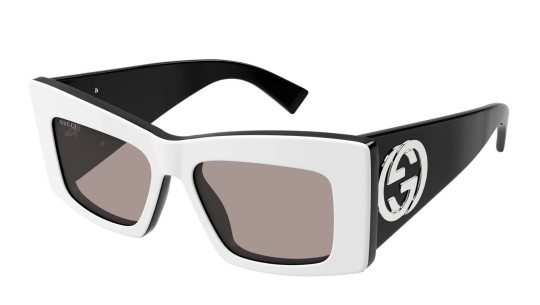 Occhiali da sole donna Luxury Gucci GG1842S 006 white black brown nuova collezione