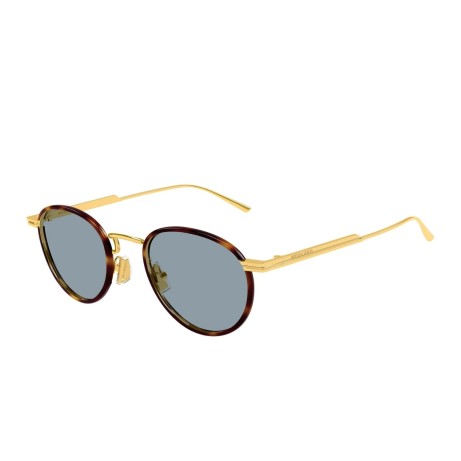 Occhiali da sole uomo Luxury Bottega Veneta BV1389S 002 gold gold blue nuova collezione 2