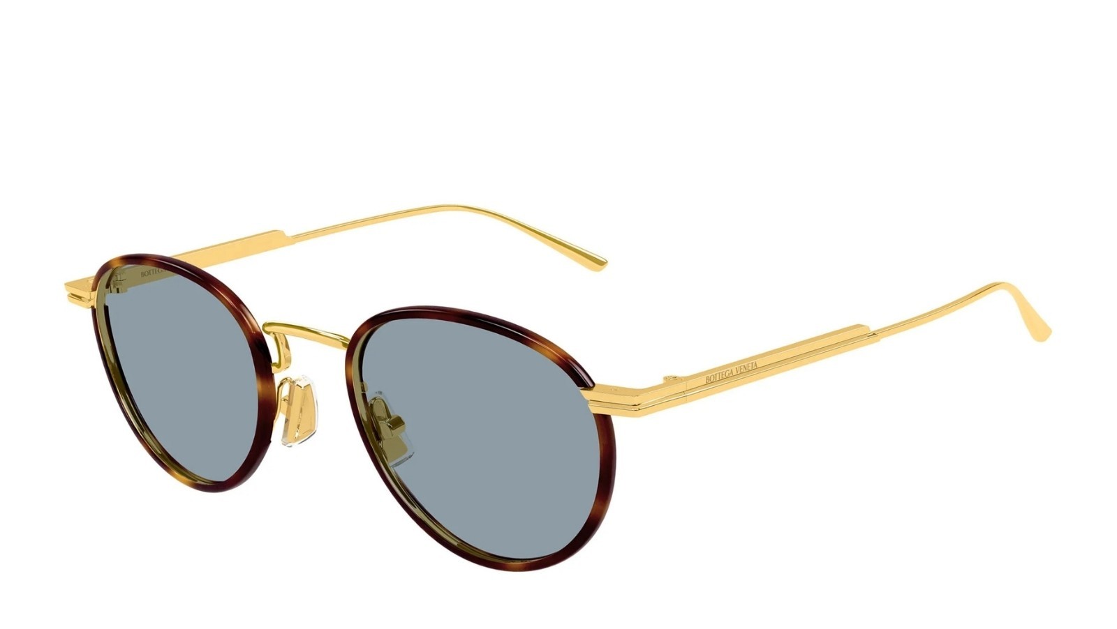 Occhiali da sole uomo Luxury Bottega Veneta BV1389S 002 gold gold blue nuova collezione