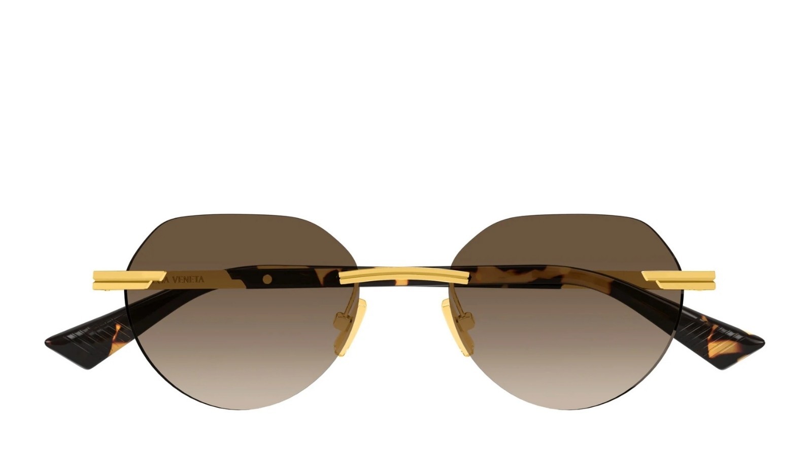 Occhiali da sole uomo Luxury Bottega Veneta BV1379S 003 gold gold brown nuova collezione