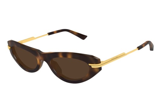 Occhiali da sole donna Luxury Bottega Veneta BV1368S 002 havana gold brown nuova collezione