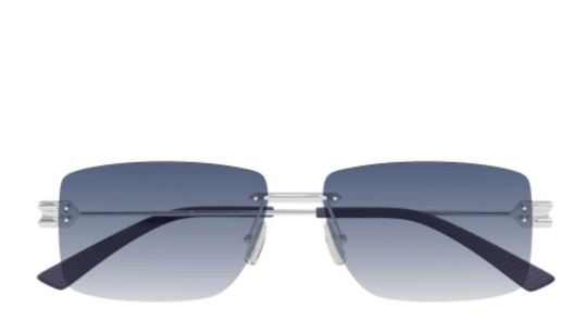 Occhiali da sole uomo Luxury Bottega Veneta BV1126S 005 silver silver blue nuova collezione