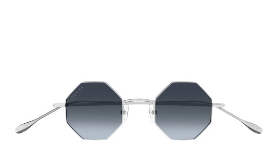 Occhiali da sole unisex Luxury Gucci GG1814S 003 silver silver blue nuova collezione