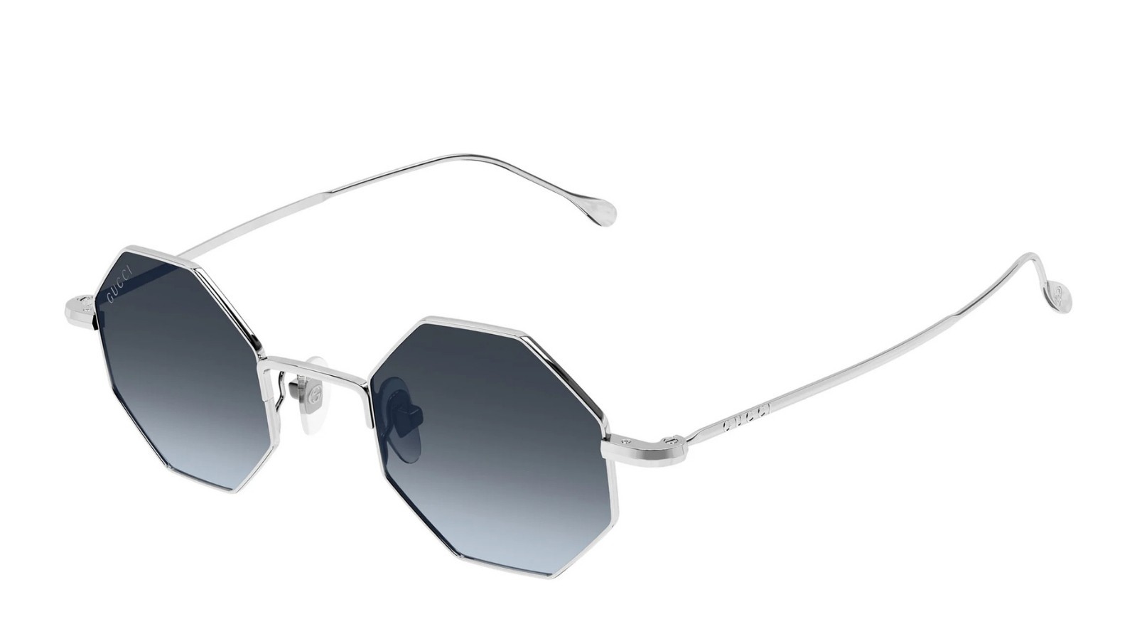 Occhiali da sole unisex Luxury Gucci GG1814S 003 silver silver blue nuova collezione