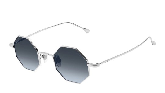 Occhiali da sole unisex Luxury Gucci GG1814S 003 silver silver blue nuova collezione